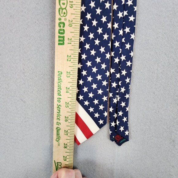 Tommy Hilfiger NEW 100% Silk Stars and Stripes Vintage Tie Americana Patriotic - Picture 8 of 13